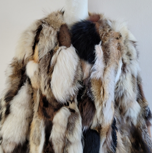 🎉HP VTG 70s Gimbels Patchwork Fur Coat - Picture 2 of 16